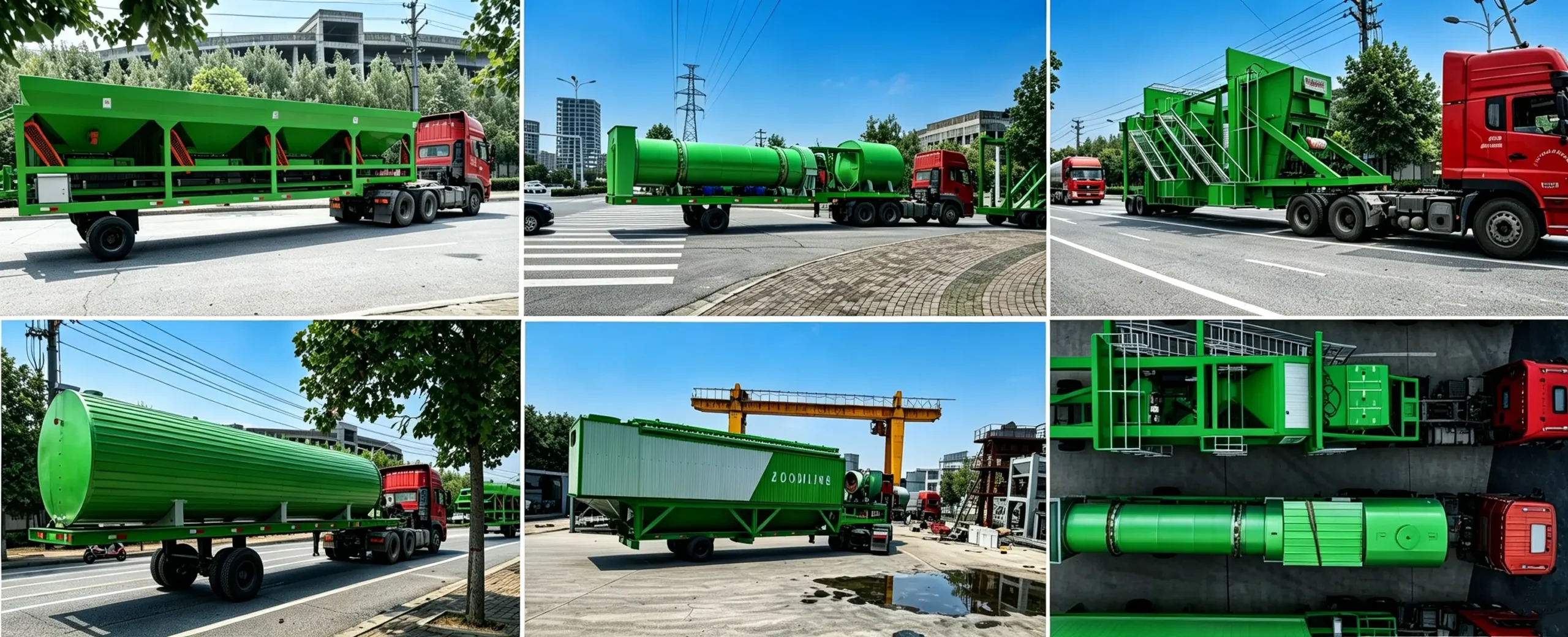 flexible movement of mobile asphalt batch mixing plant