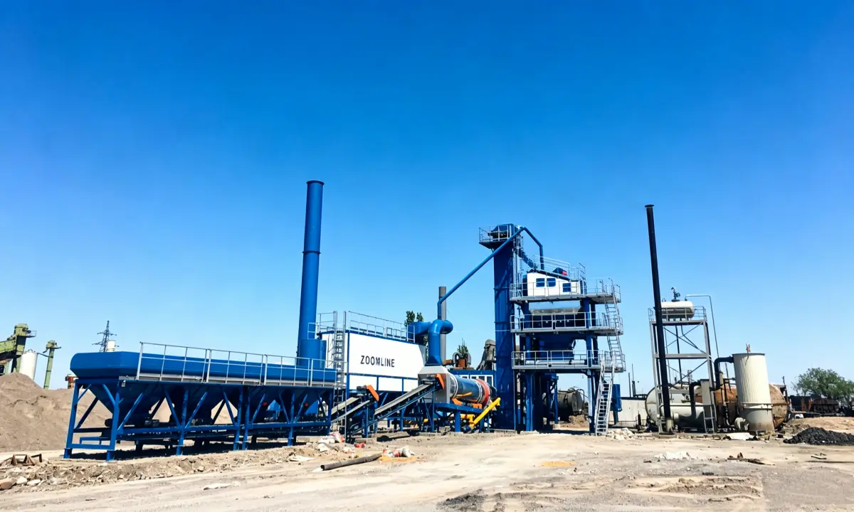 Stationary Asphalt Batch Mix Plant On-Site Operation Performance