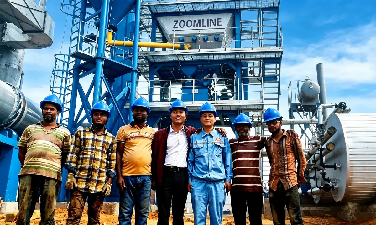 after-sales service team of stationary asphalt batching plant