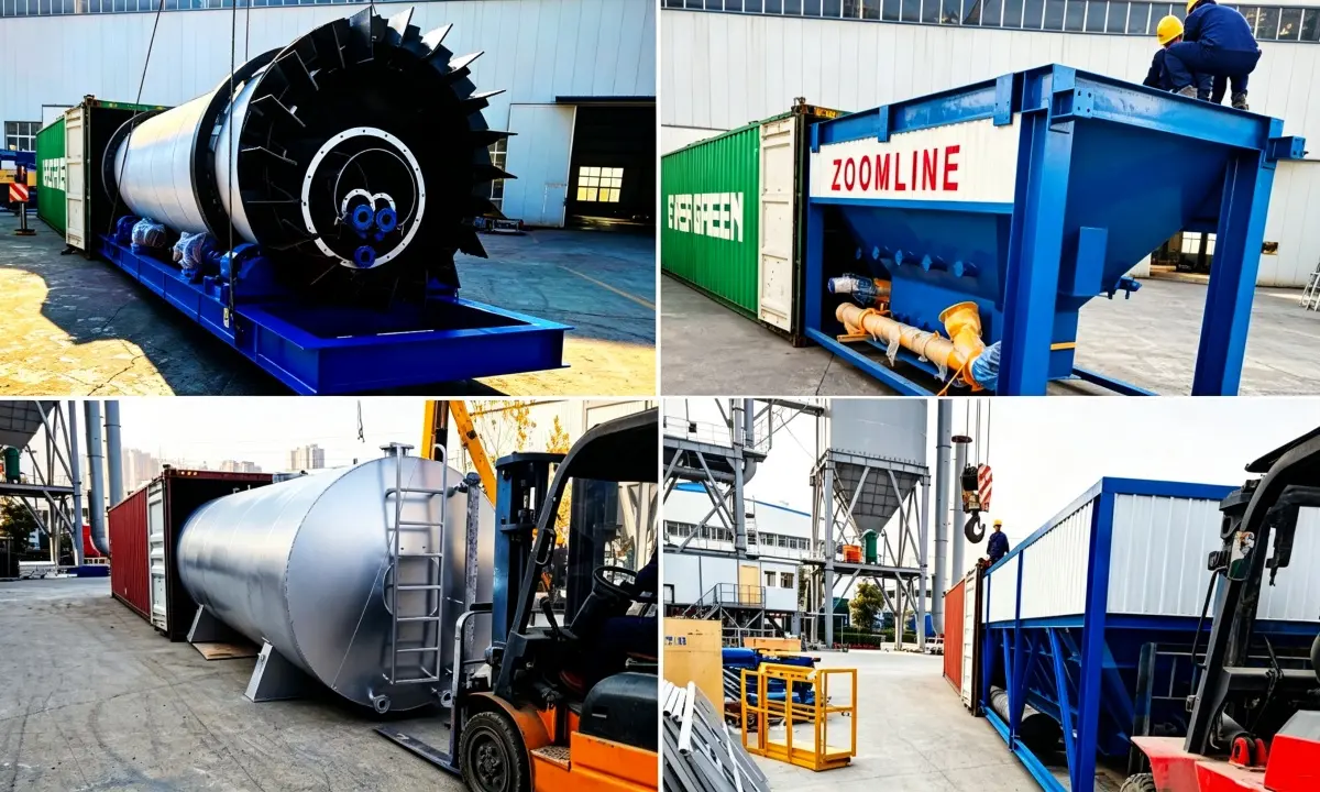 packing and shipping of stationary asphalt mixing plant