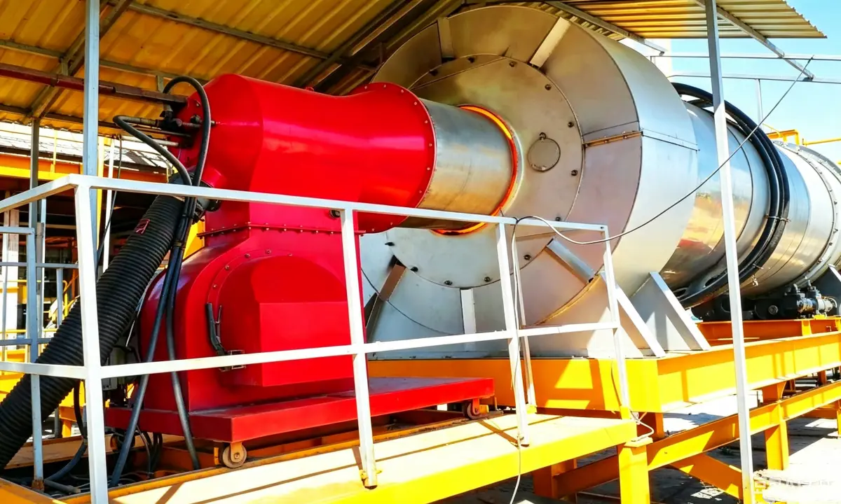 High-efficiency dual-fuel burner for asphalt plant
