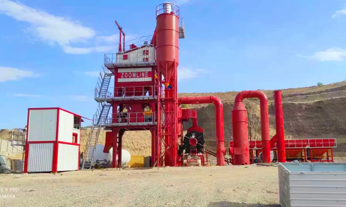 100TPH Stationary Asphalt Mixing Plant Completed Remote Installation in Uzbekistan