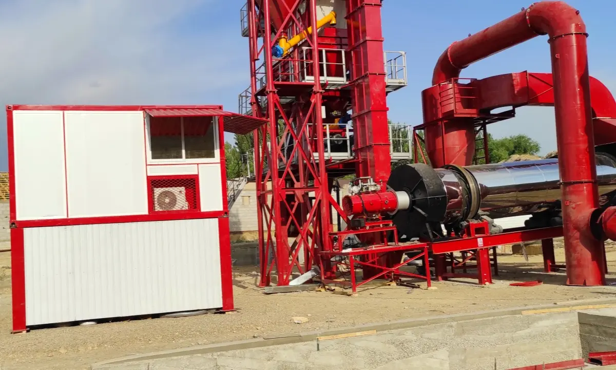 Professional installation team of 100ton stationary batch mix asphalt plant (2)