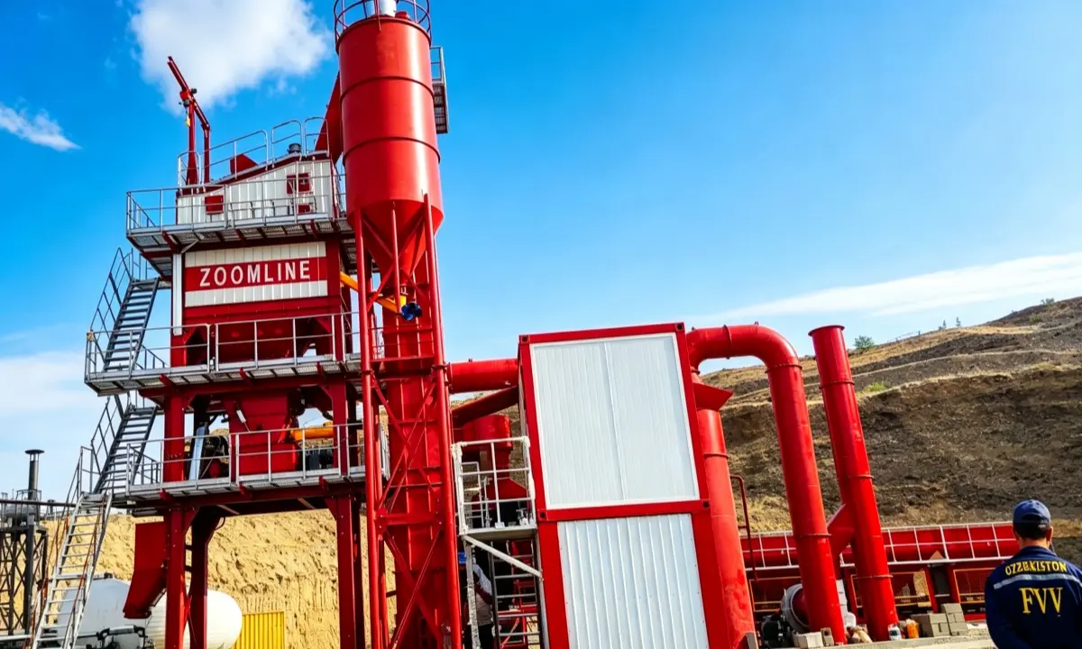 Stationary batch mix asphalt plant