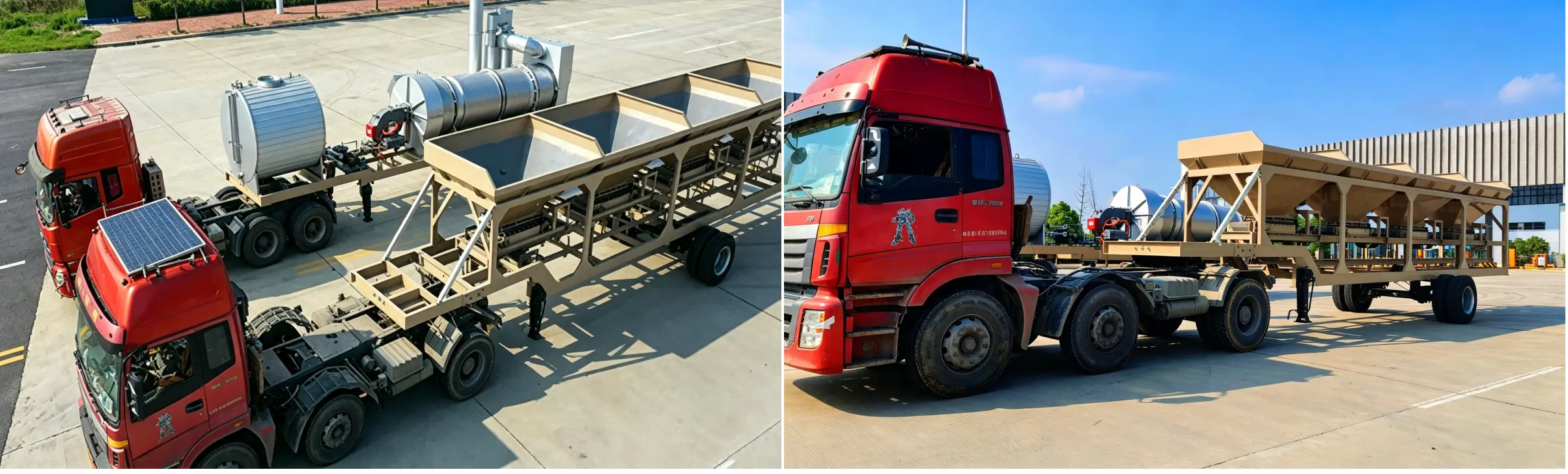 Fast deployment requirement for mobile asphalt plant machine