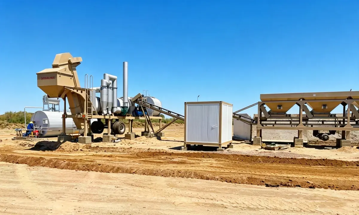 Mobile asphalt mixing plant