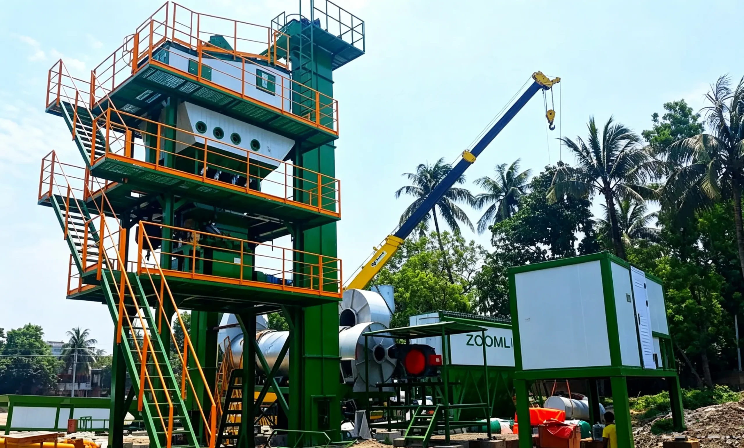 80TPH Stationary Asphalt Plant Customized for South Asian Harsh Conditions