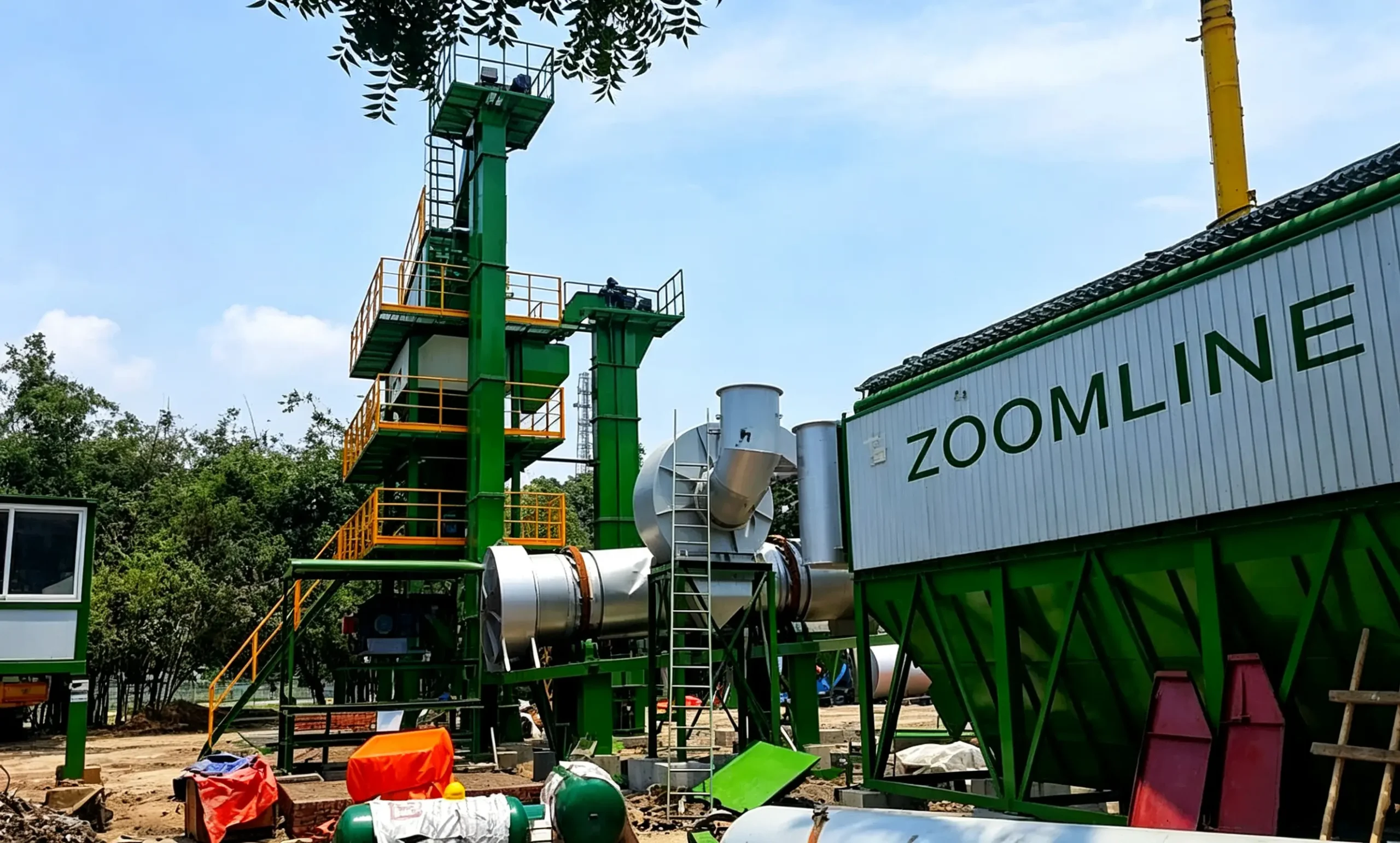 Baghouse dust collection system of stationary asphalt plant