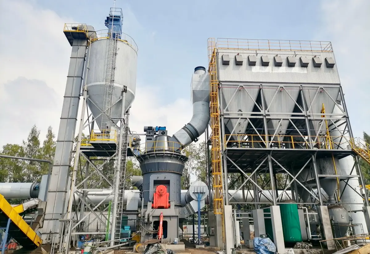 Estructura vertical compacta integrada de la línea de producción de carbón en bruto y carbón pulverizado ZM40