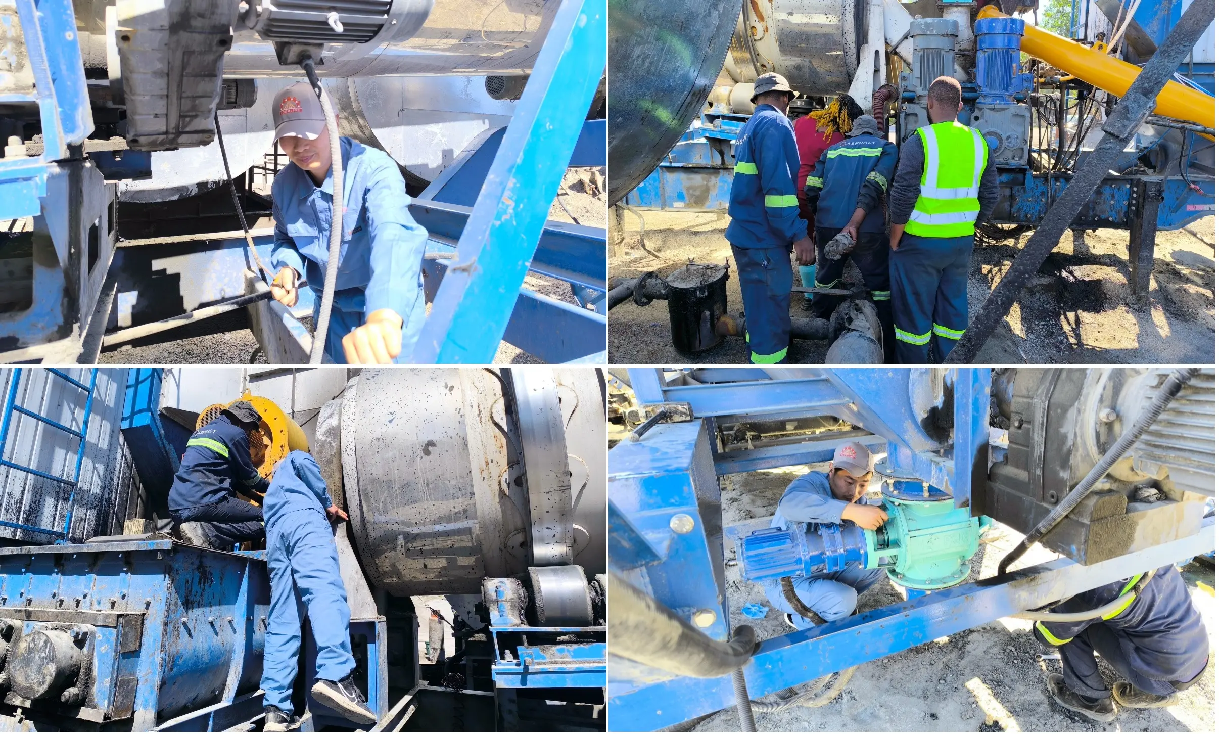 Full-cycle service for asphalt plant machine