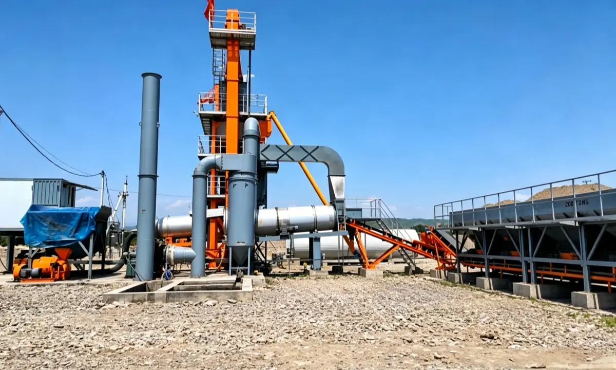 stationary asphalt mix plant