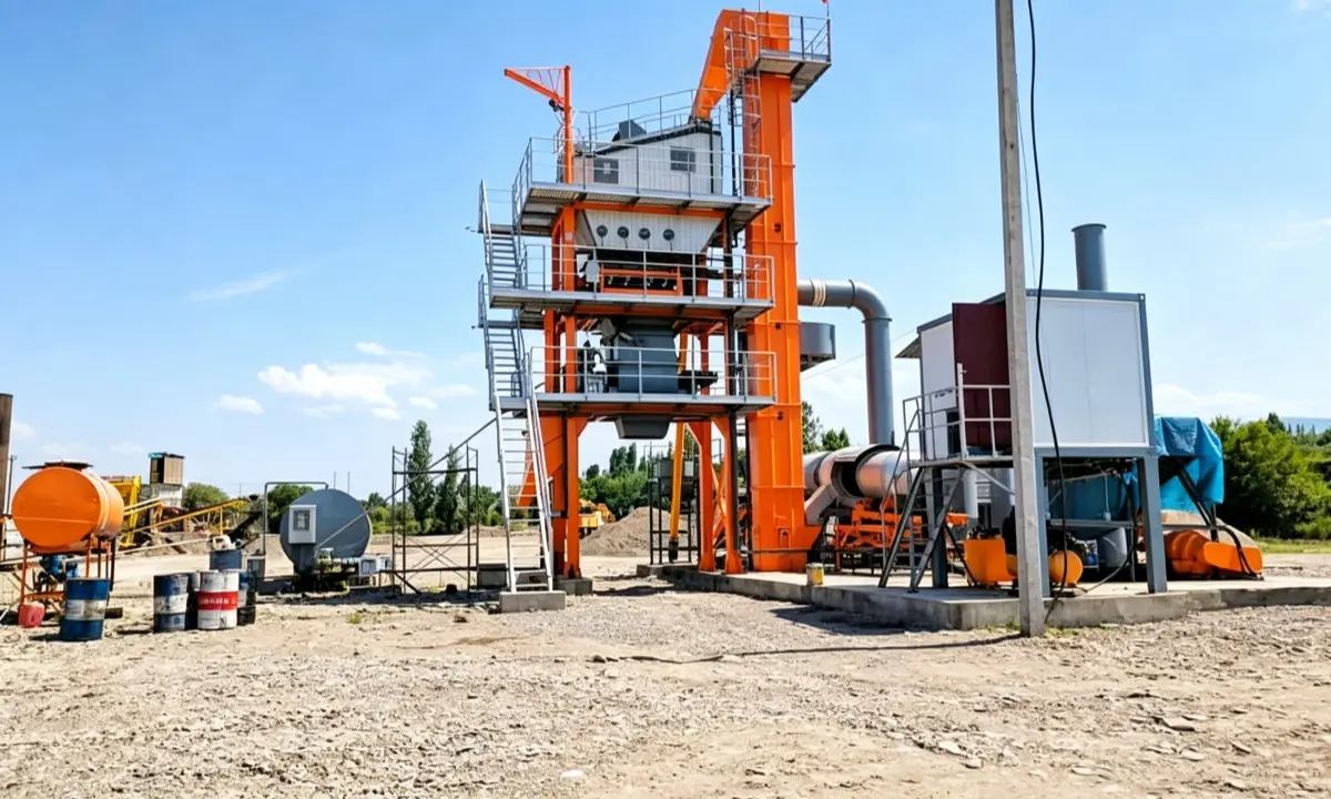 stationary asphalt mixing plant