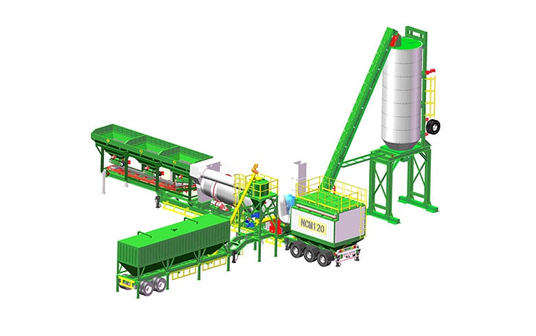 20-200TPH Super Mobile Drum Mix Plant