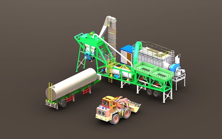 40-120TPH Super Mobile Batch Mix Plant