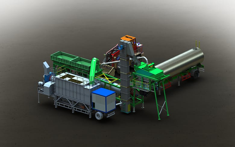 40-120TPH Super Mobile Batch Mix Plant