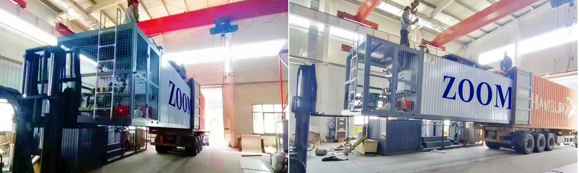 Shipment of bagged bitumen decanter machine