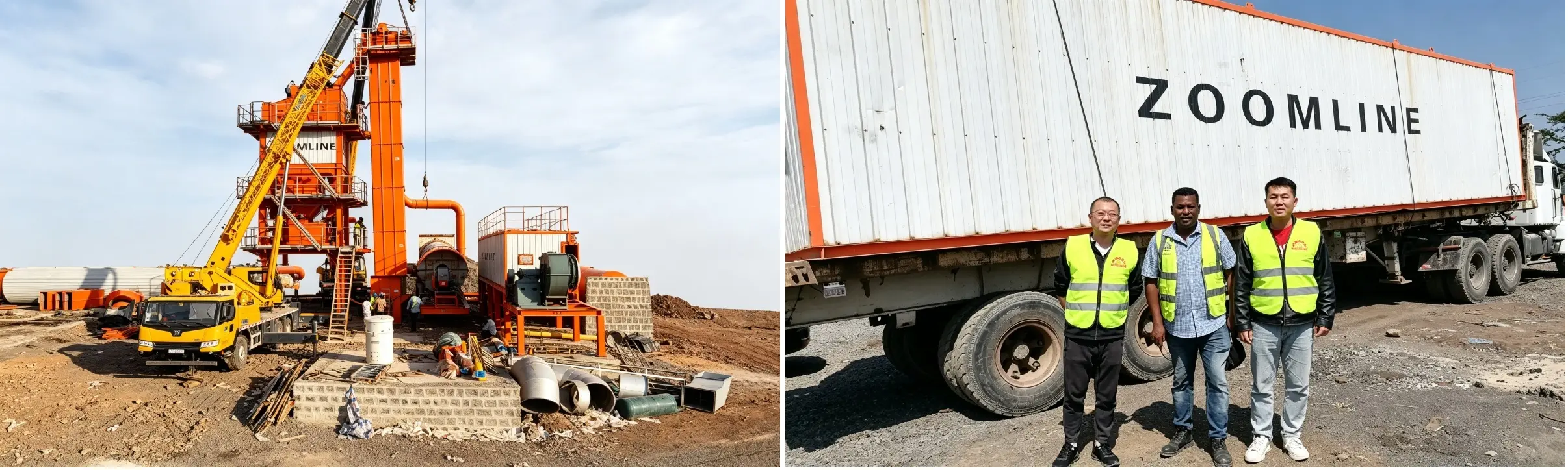 On-Site Engineering Execution for 160ton mobile asphalt mixing plant