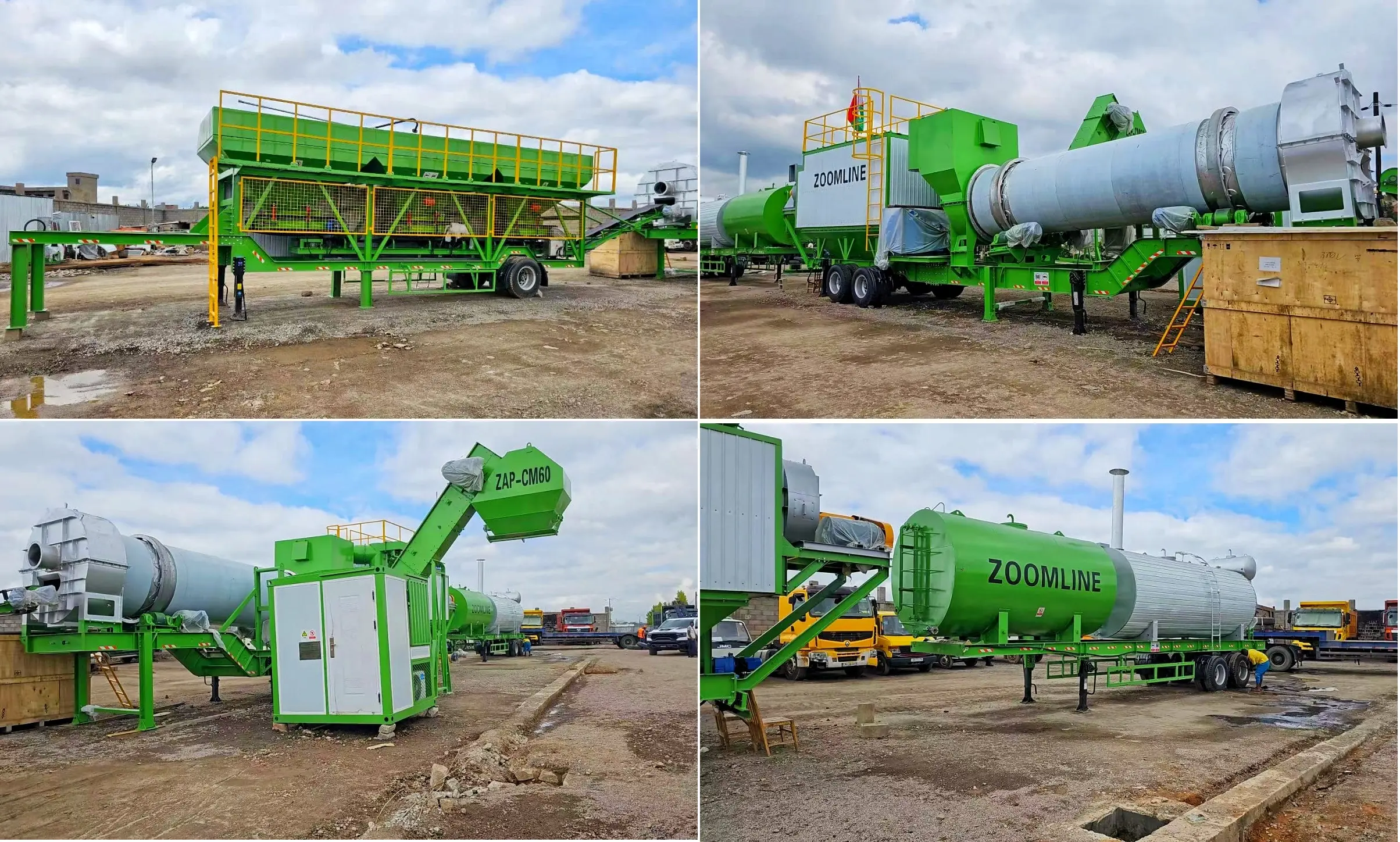 Highly Integrated Design of super mobile drum mix asphalt plant