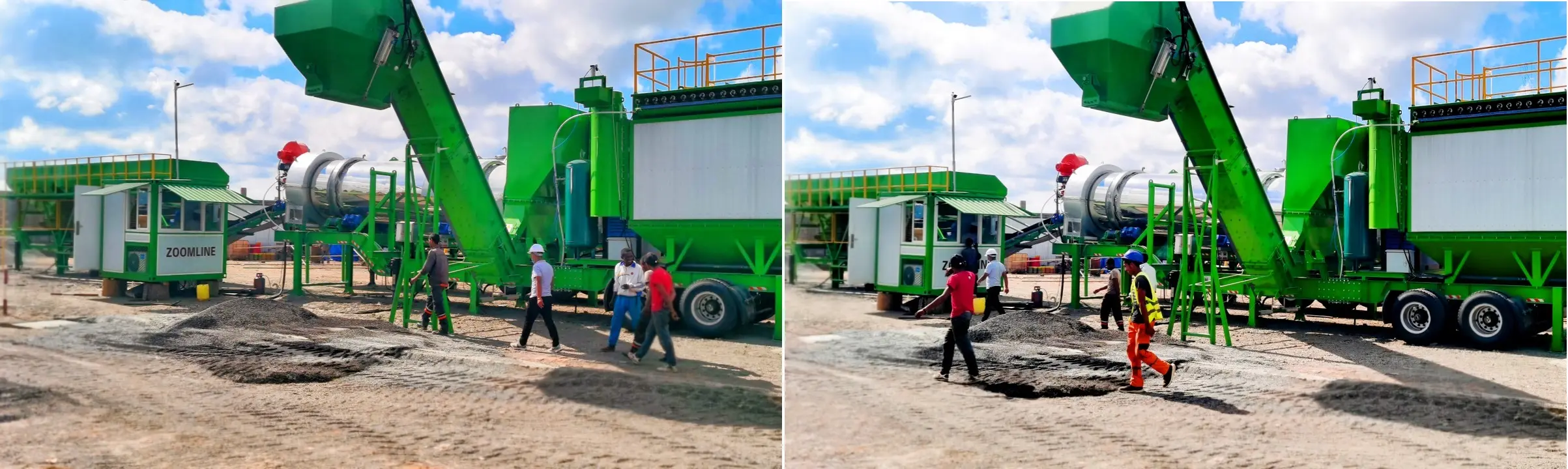 Mobile drum mix asphalt plant On-site Project