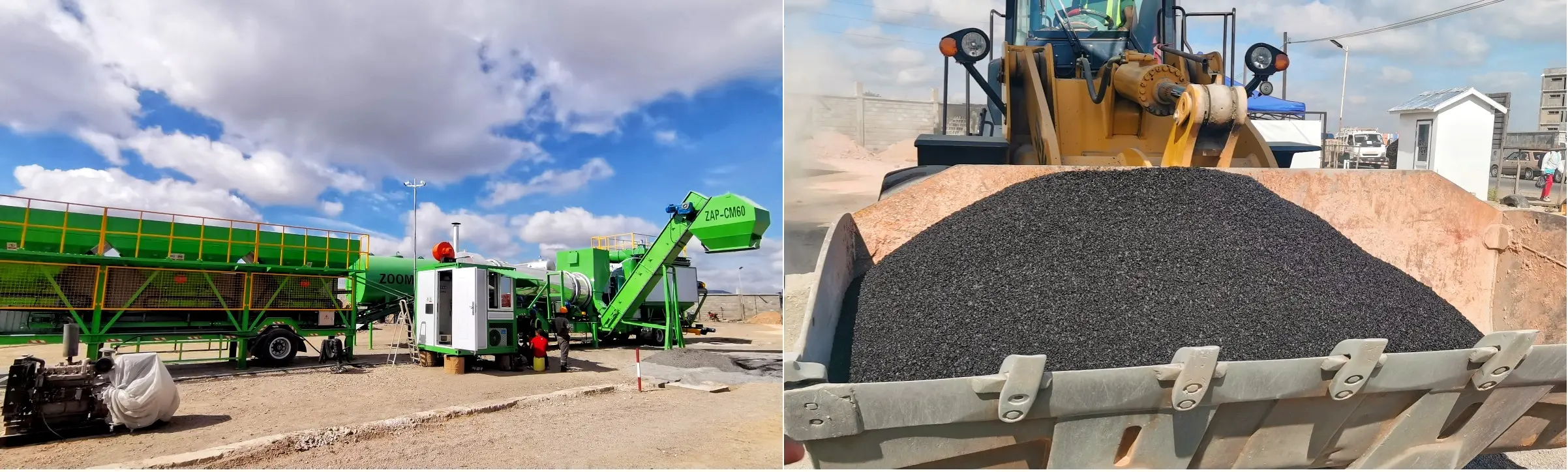 Super mobile drum mixing asphalt plant machine Project Delivery