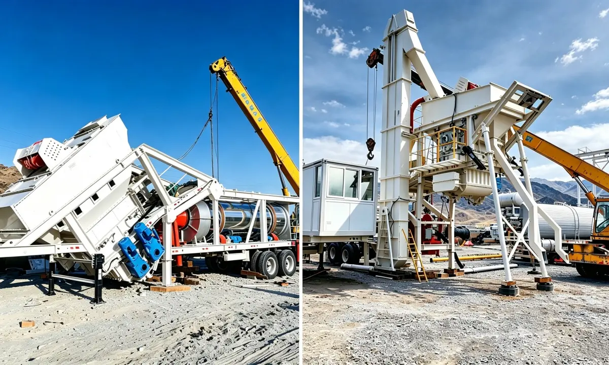 60tph Super Mobile Batch Asphalt Plant