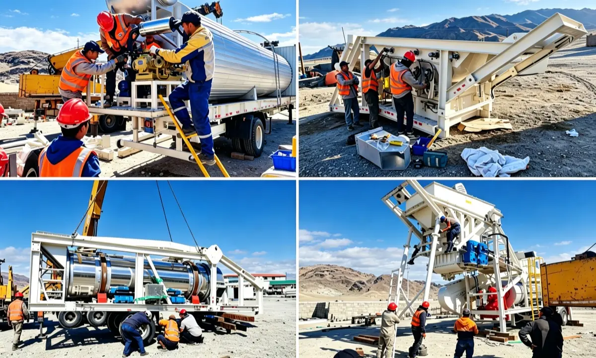 On-site Installation & Commissioning of super mobile asphalt plant
