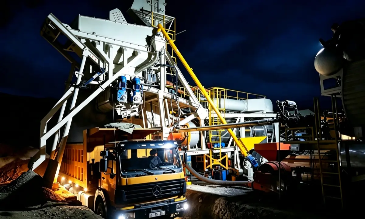 Operation Performance of 60ton super mobile asphalt mix plant