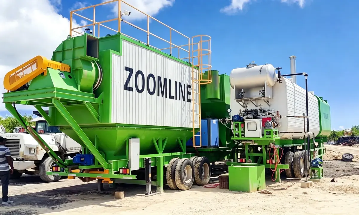 60TPH Super Mobile Drum Mix Asphalt Plant