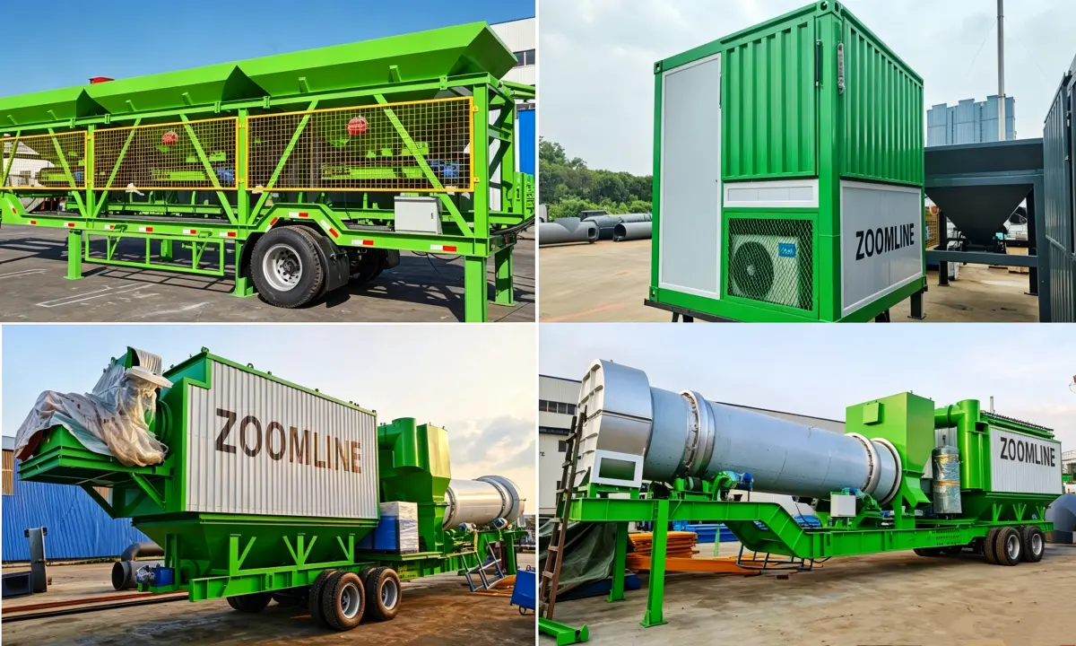 configuration of ZAP-C60M Super Mobile Drum Mixing Asphalt Plant