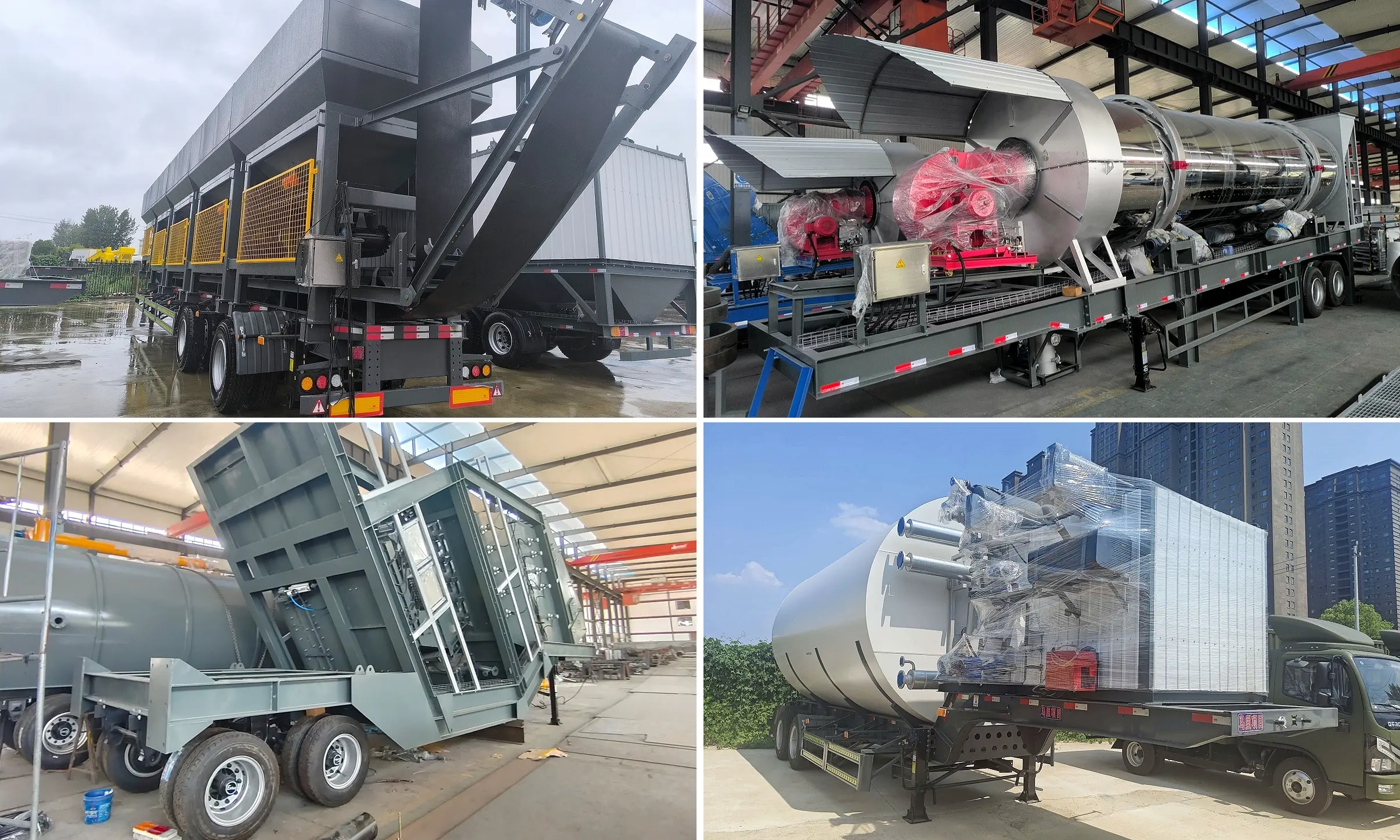 Modular Mobile Design of T-Type Mobile Batch Asphalt Mixing Plant