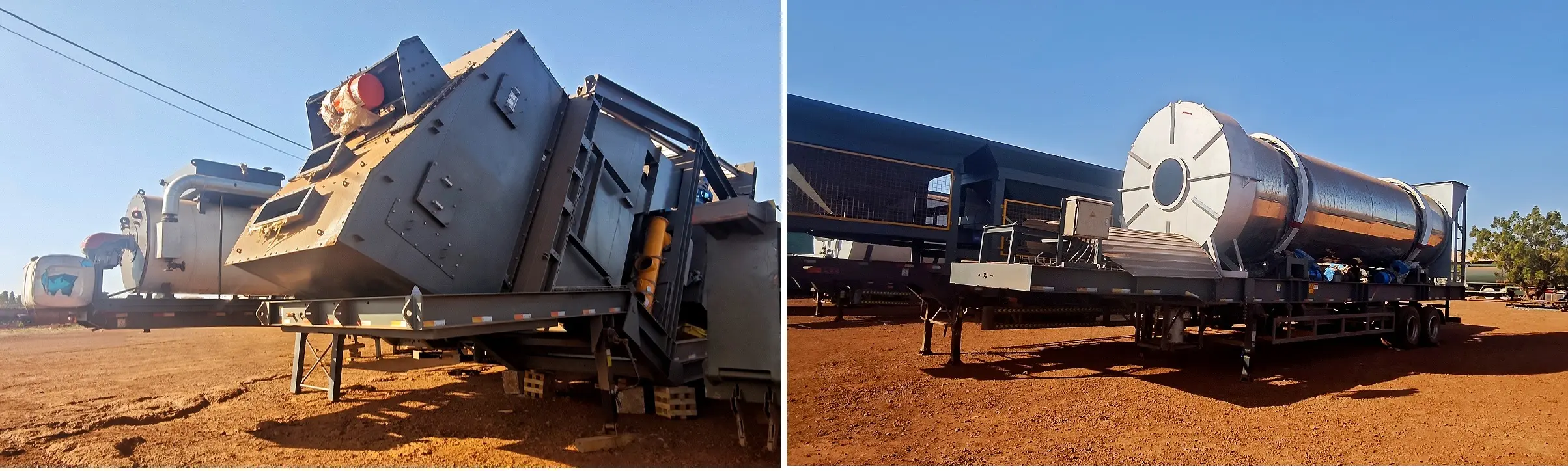 T-Type Mobile Batch Asphalt Mixing Plant Project Landing Site