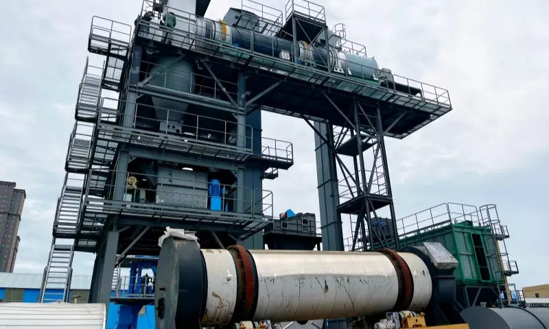 Drying drum of recycling asphalt plant