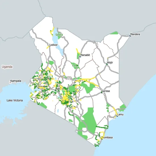 Hot areas for highway construction in Kenya