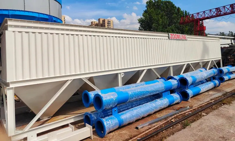 Aggregate Bins & Feeding System of concrete batching plant