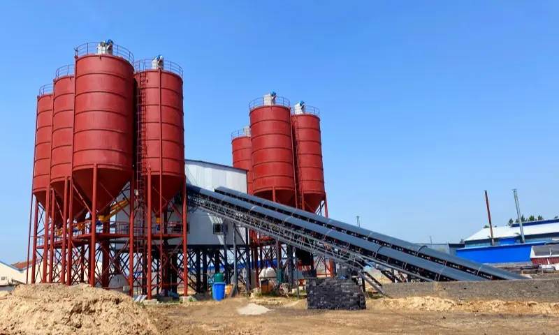 Belt concrete batching plant (2)