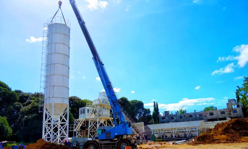 installation site of concrete batching plant