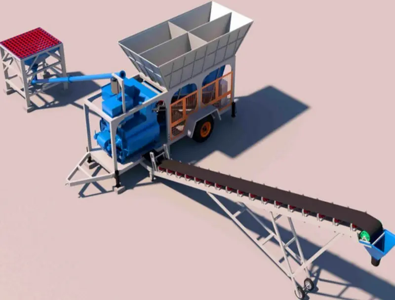 modular design of mobile concrete batching plant