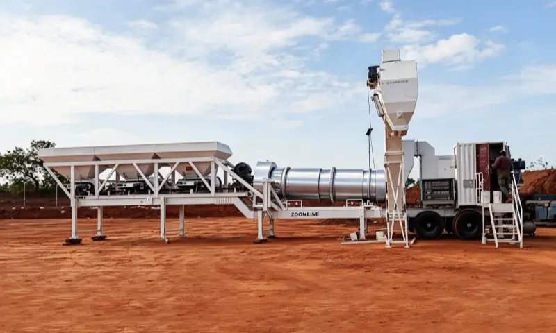 40tph Super Mobile Drum Mix Asphalt Plant Working in Nigeria