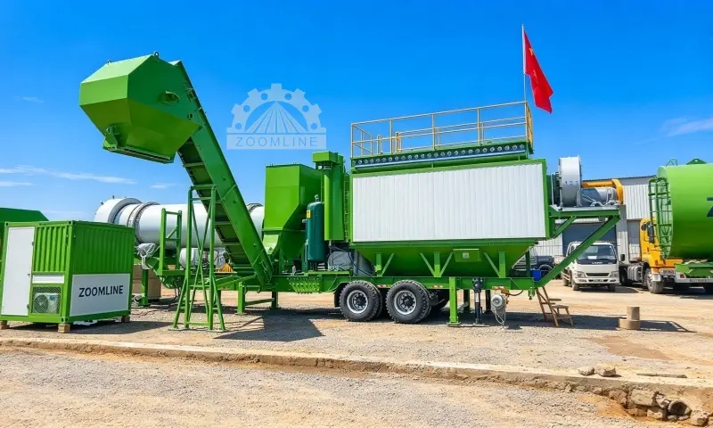 60tph Super Mobile Drum Mix Asphalt Plant in Madagascar Project