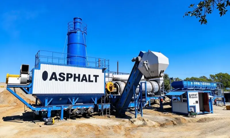 80tph Super Mobile Drum Mix Asphalt Plant in Zimbabwe Site