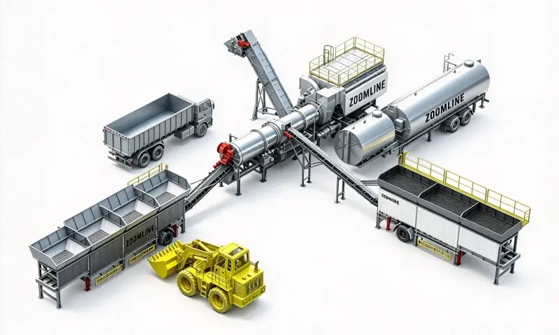 RAP Recycling Capability of Super Mobile Drum Mix Asphalt Plant