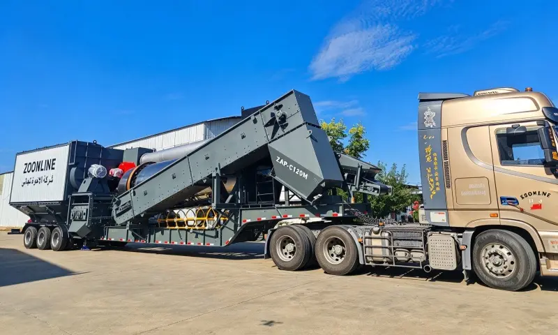 Structure Design of Super Mobile Drum Mix Asphalt Plant