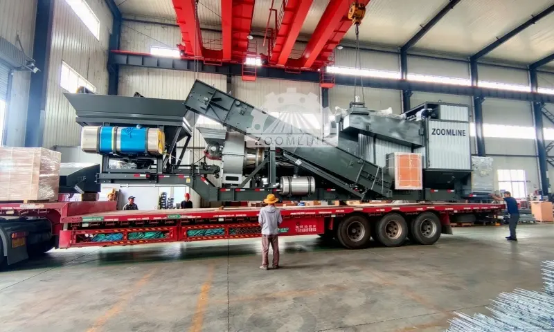 Super Mobile Drum Mix Asphalt Plant Factory Display